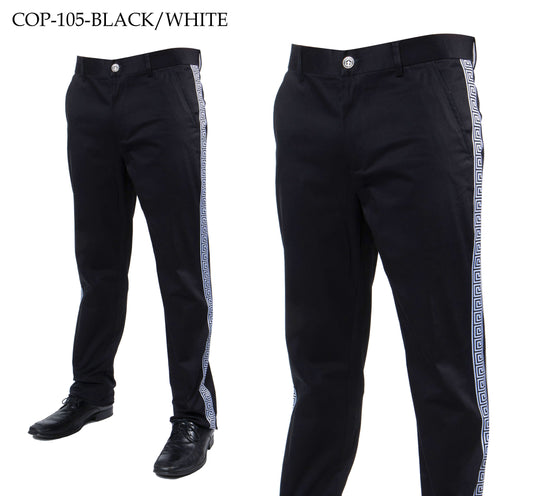 Prestige COP-105 Black/White Greek Key Pants