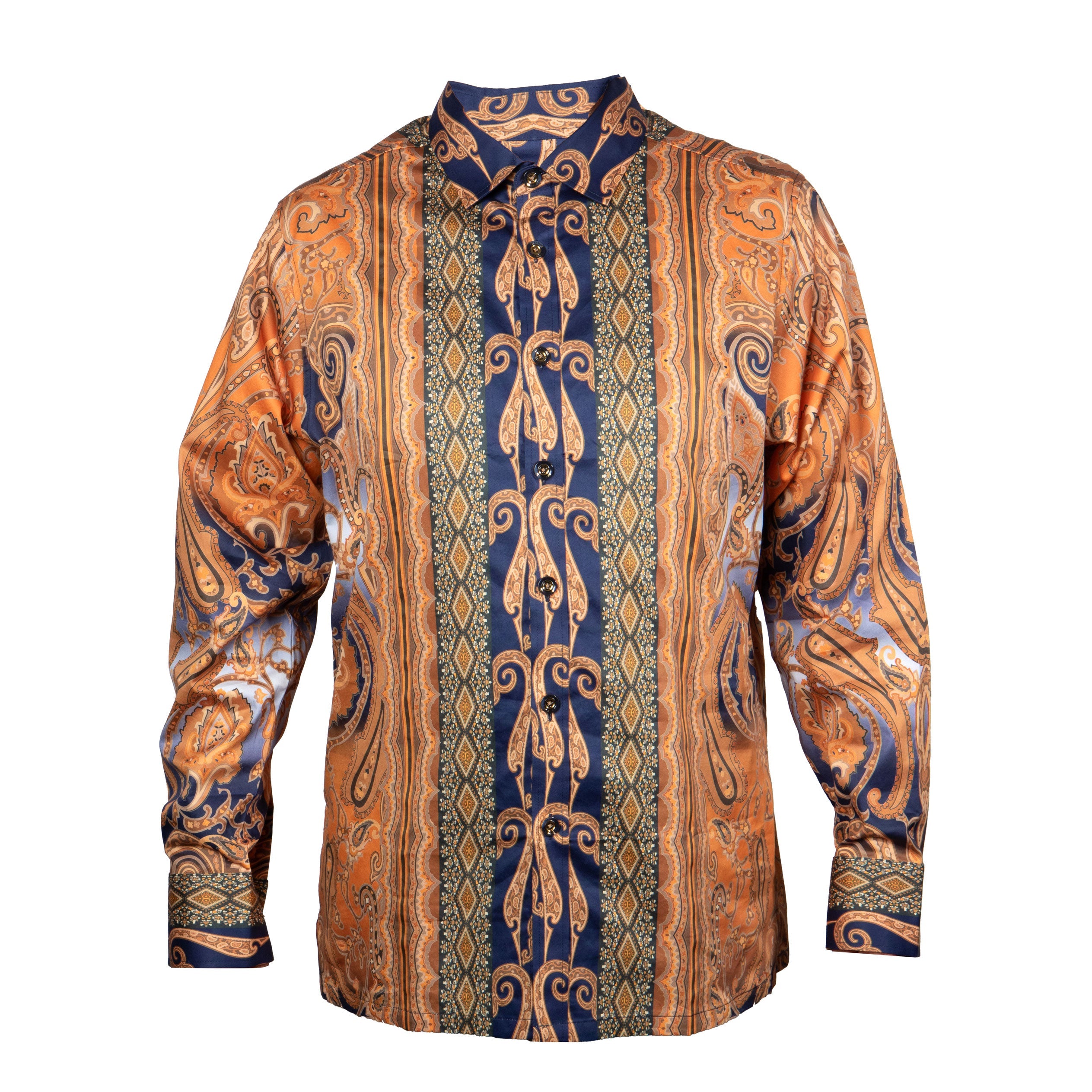Prestige Imperial Paisley Navy & Gold Shirt
