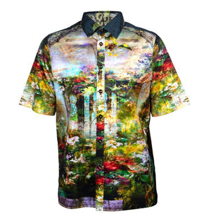 Prestige Fever Dream Garden Short Sleeve Button Up Shirt - Dudes Boutique