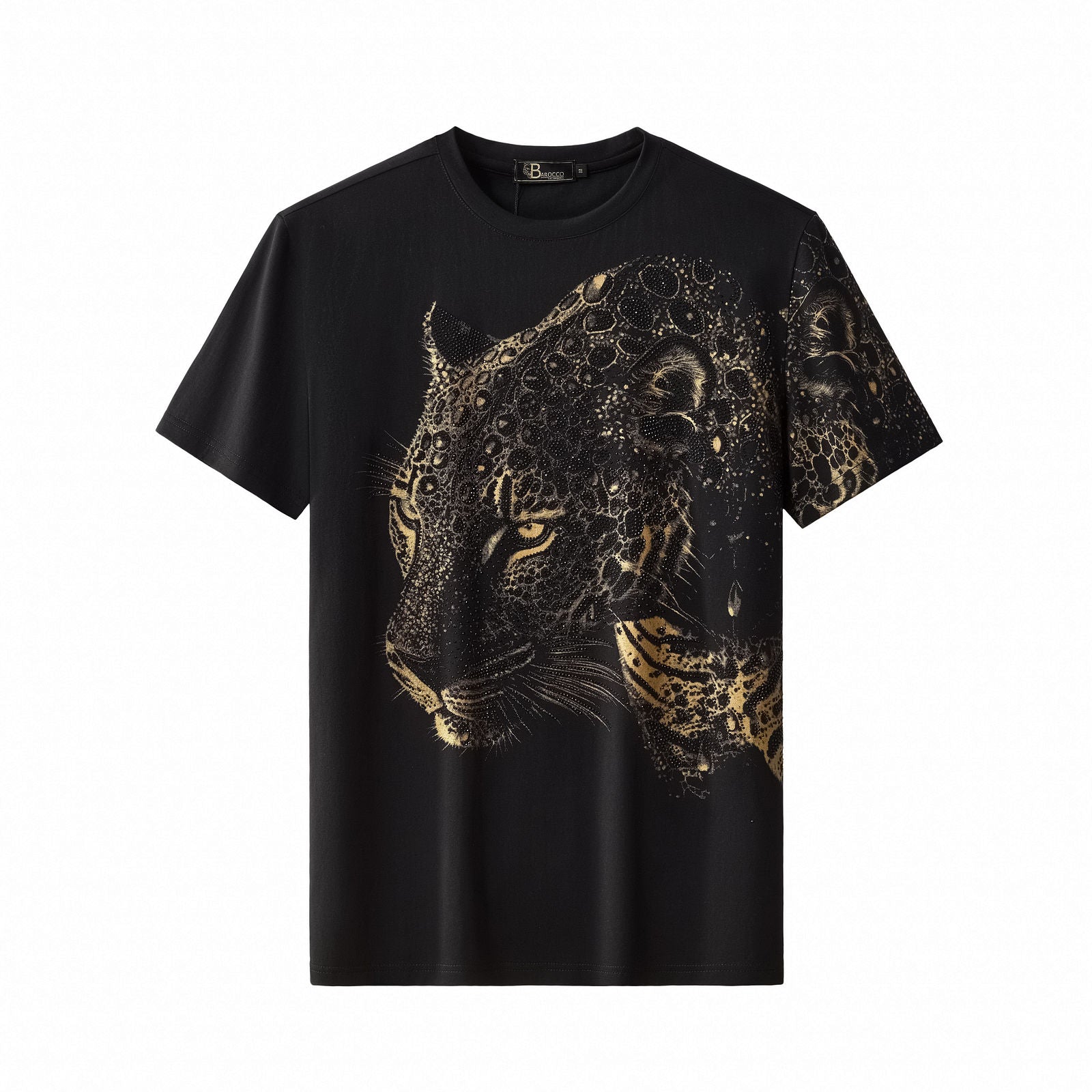 Imperial Leopard Crystal SS Shirt BLACK