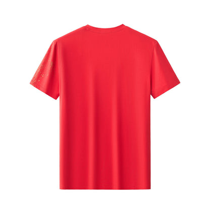 Imperial Leopard Crystal SS Shirt RED