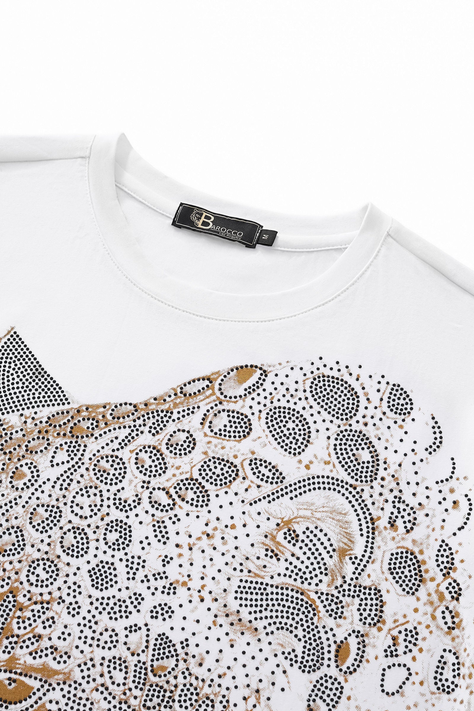 Imperial Leopard Crystal SS Shirt WHITE – Dudes Boutique