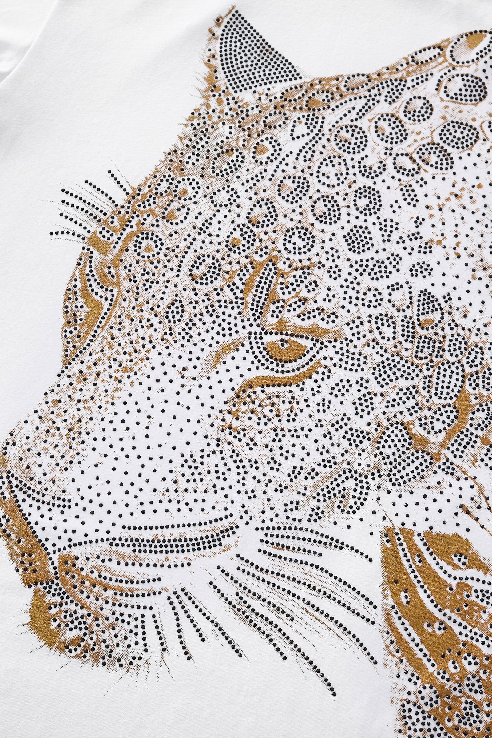 Imperial Leopard Crystal SS Shirt WHITE – Dudes Boutique