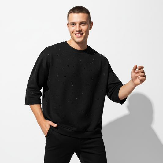 Stellar Scatter Sweatshirt – Century Penthouse BLACK/BLACK