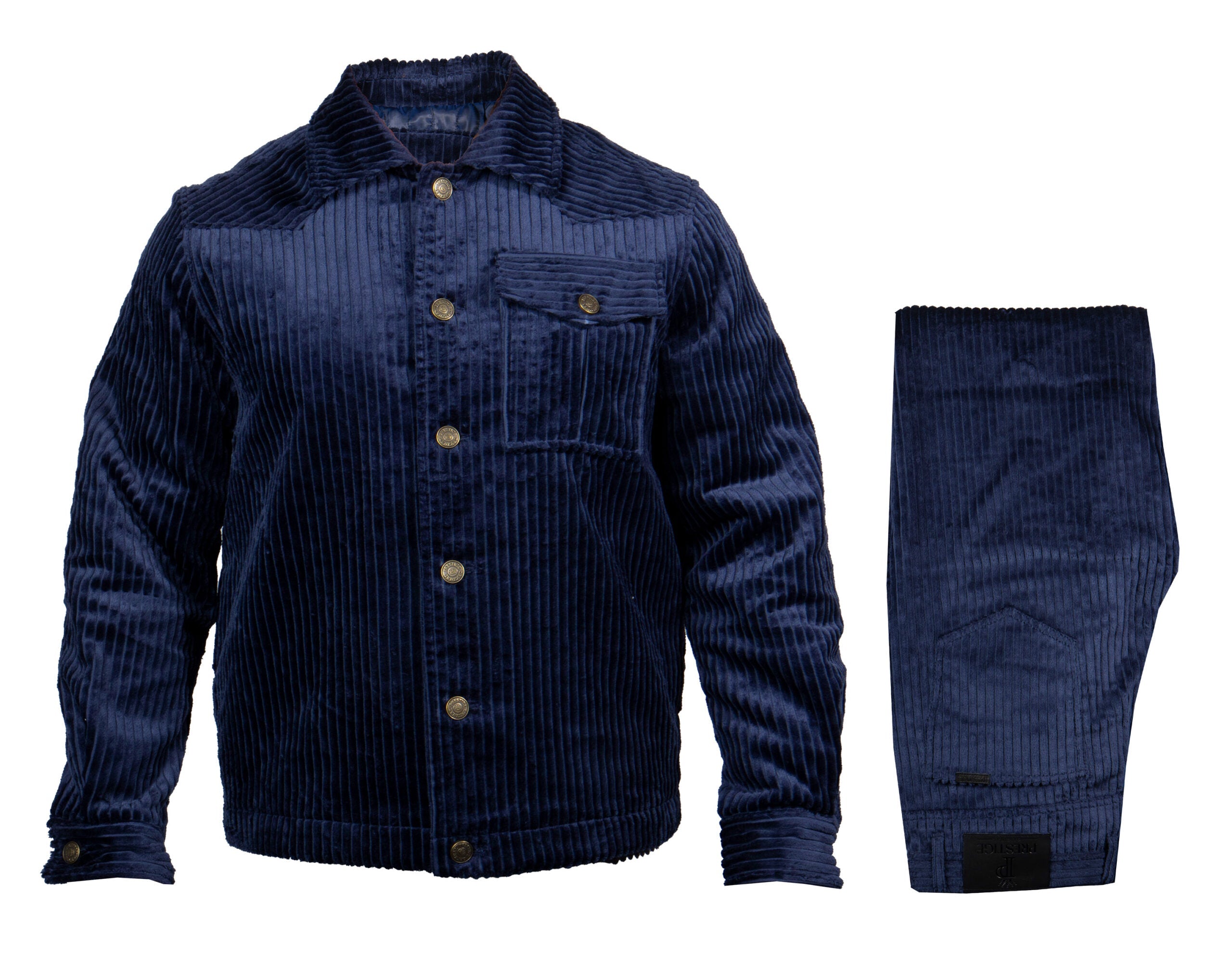 ジャケット・アウター RAYON CORDUROY JACKET&PANTS SET Prestige Navy Corduroy Jacket and Pants Set – Dudes Boutique