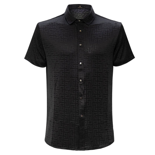 Grecian Grace Shirt - Century Penthouse Black