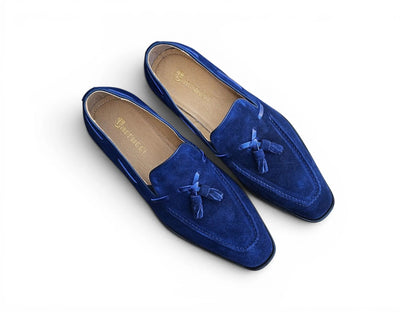 Carrucci Savoy Suede Tassel Loafer - Navy