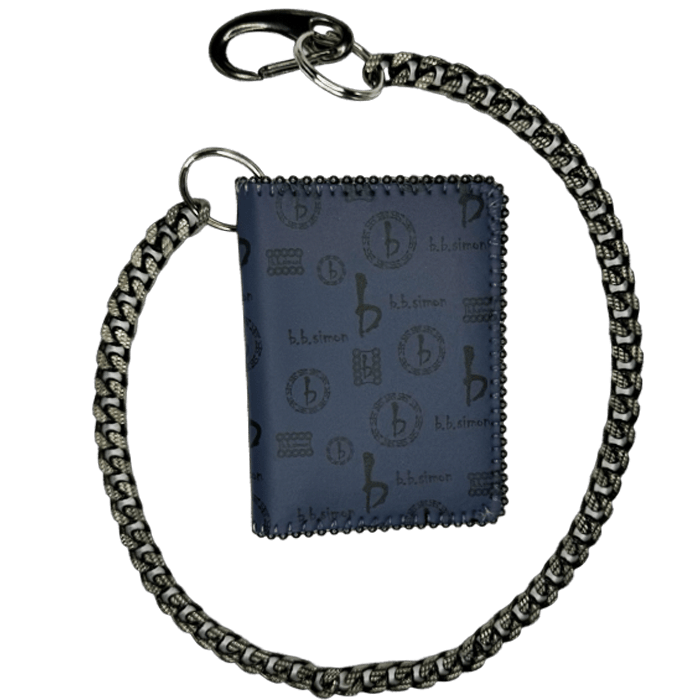 b.b. Simon Chain Wallet – Navy bb Pattern - Dudes Boutique