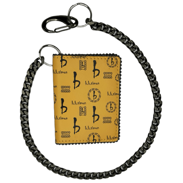 b.b. Simon Chain Wallet – Butterscotch bb Pattern - Dudes Boutique