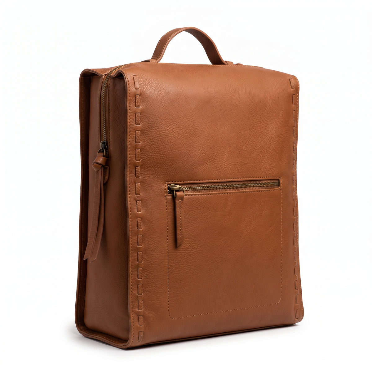 Cognac Leather Backpack