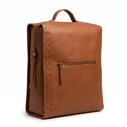 Cognac Leather Backpack