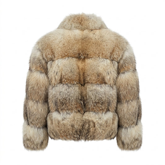Kashani Men's Natural Coyote Fur Coat