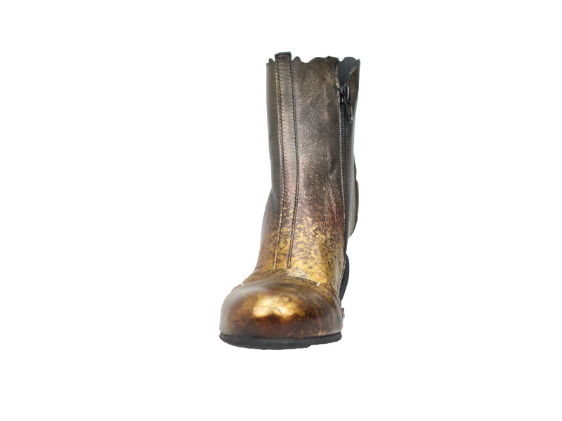 Papucei Women's Copper Leather Ankle Boots - Dudes Boutique