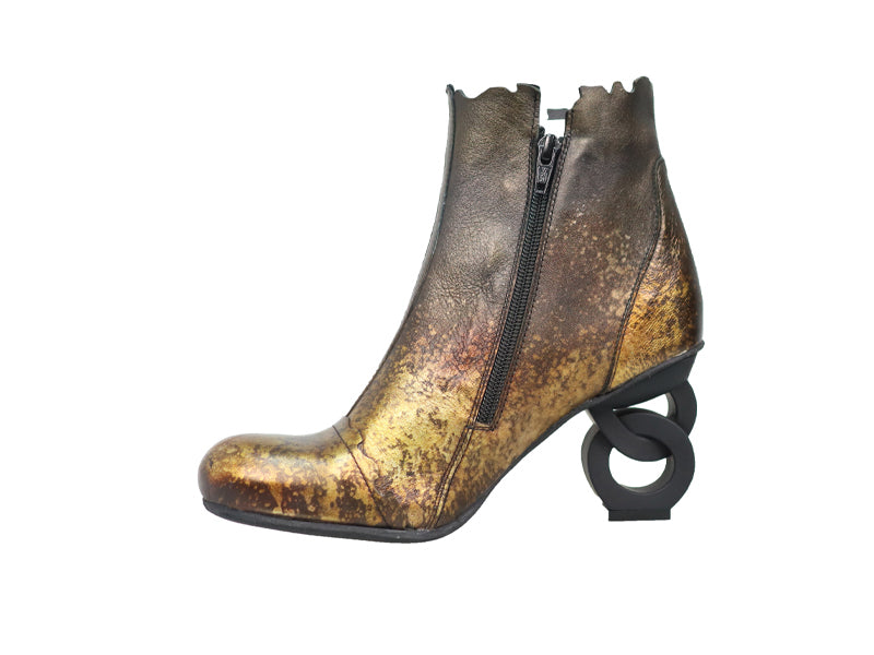 Papucei Women's Copper Leather Ankle Boots - Dudes Boutique