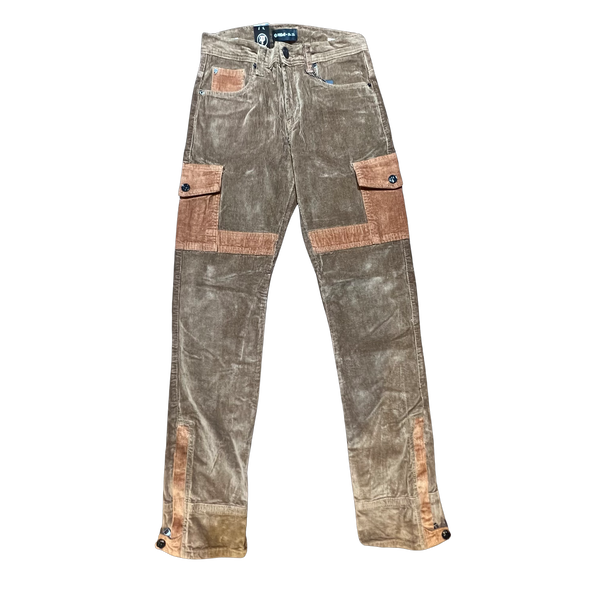 PREME Mocha Cargo Corduroy Stacked Jeans - Dudes Boutique