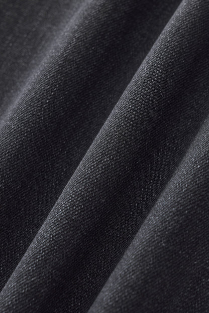 Faded Edge Straight-Leg Denim BLACK