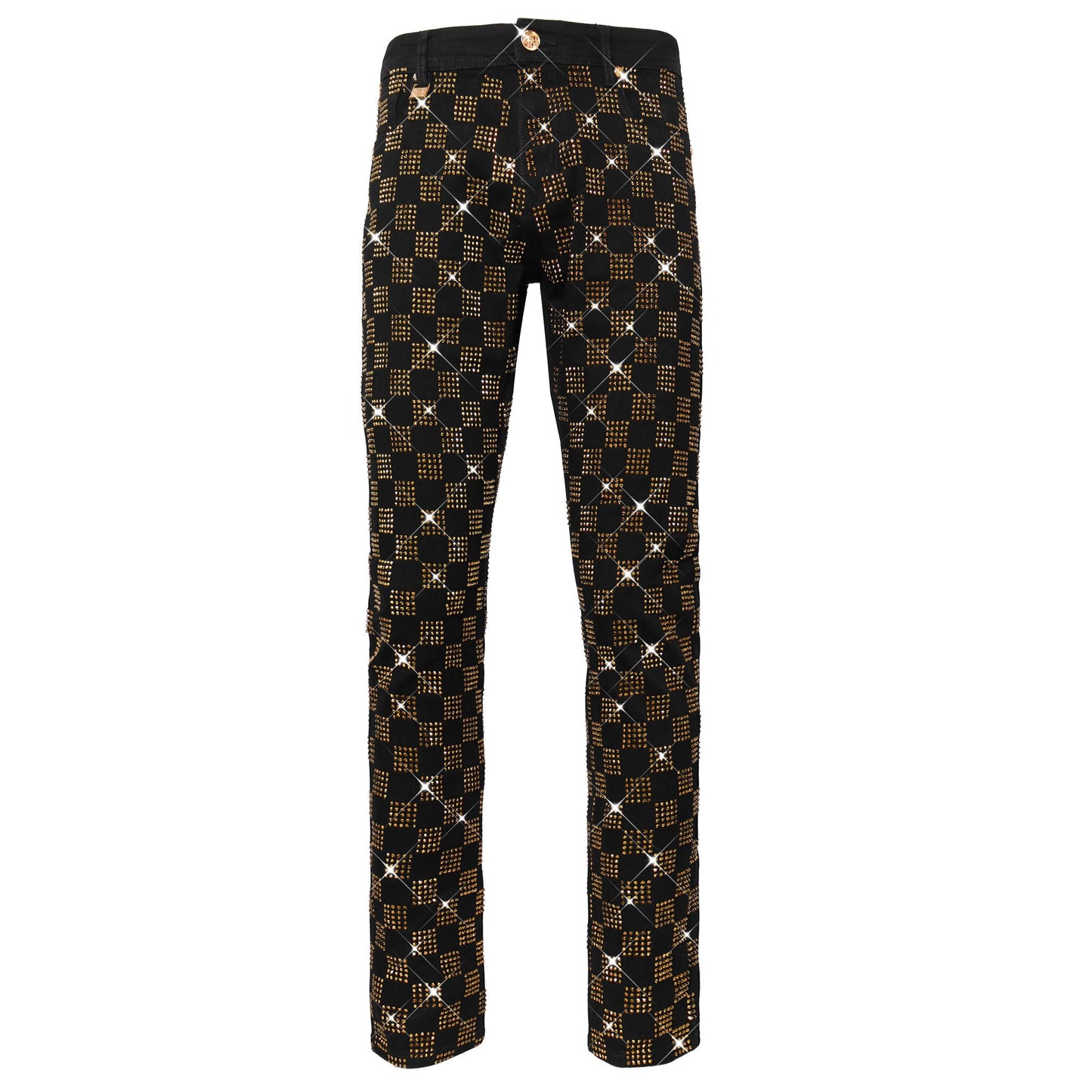 Dazzle Check Denim Pant BLACK/GOLD