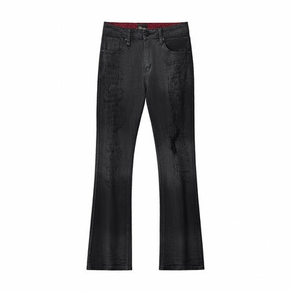Obsidian Distressed Denim Pant BLACK