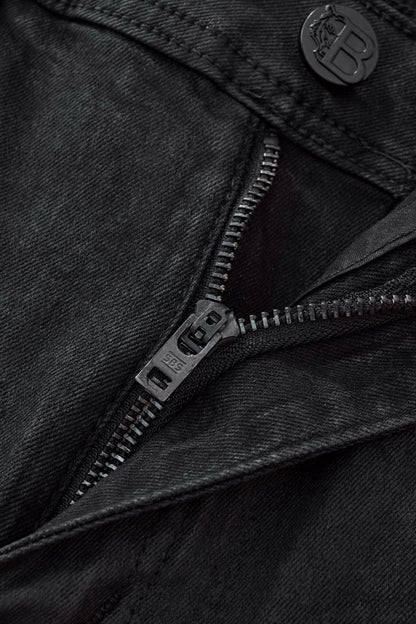 Obsidian Distressed Denim Pant BLACK