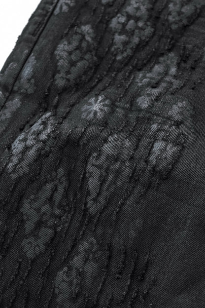 Regalia Medallion Print Denim Pant BLACK
