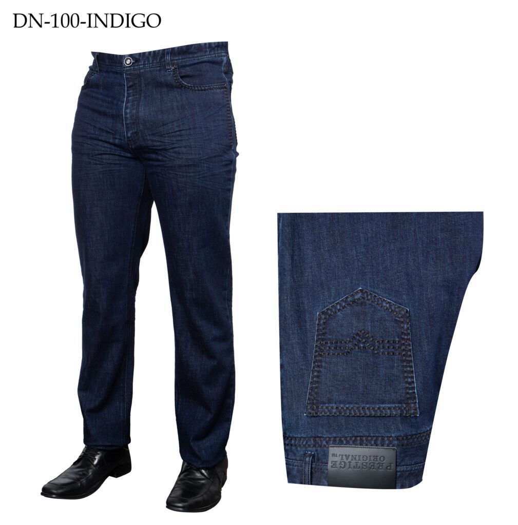 Prestige Denim Blue Double Stitched Pants - Dudes Boutique