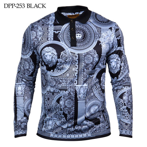Prestige Black & White Royal Medusa L/S Shirt - Dudes Boutique