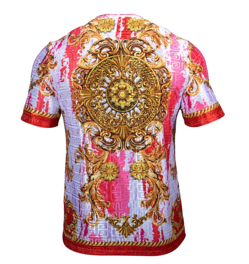 Prestige Red Golden Royal Greek Key T-Shirt - Dudes Boutique