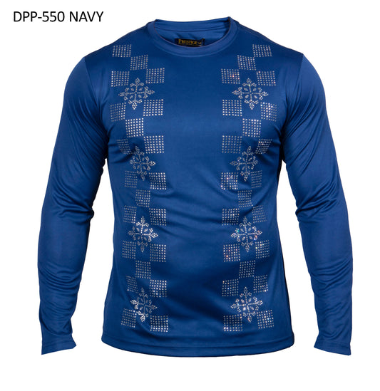 Prestige DPP-550 Navy Crystal Long Sleeve Shirt