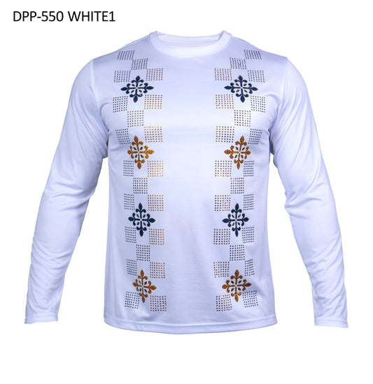 Prestige DPP-550 White1 Crystal Long Sleeve Shirt