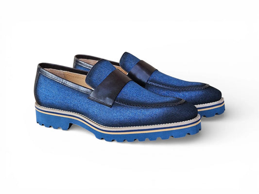 Denim Loafer in Lug Sole