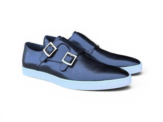 Double Monk Strap Leather Sneaker