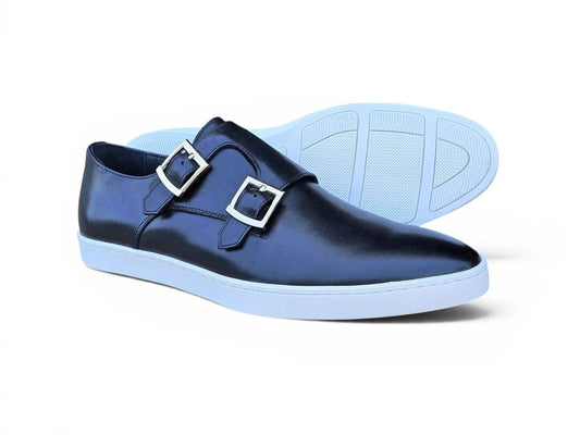 Double Monk Strap Leather Sneaker