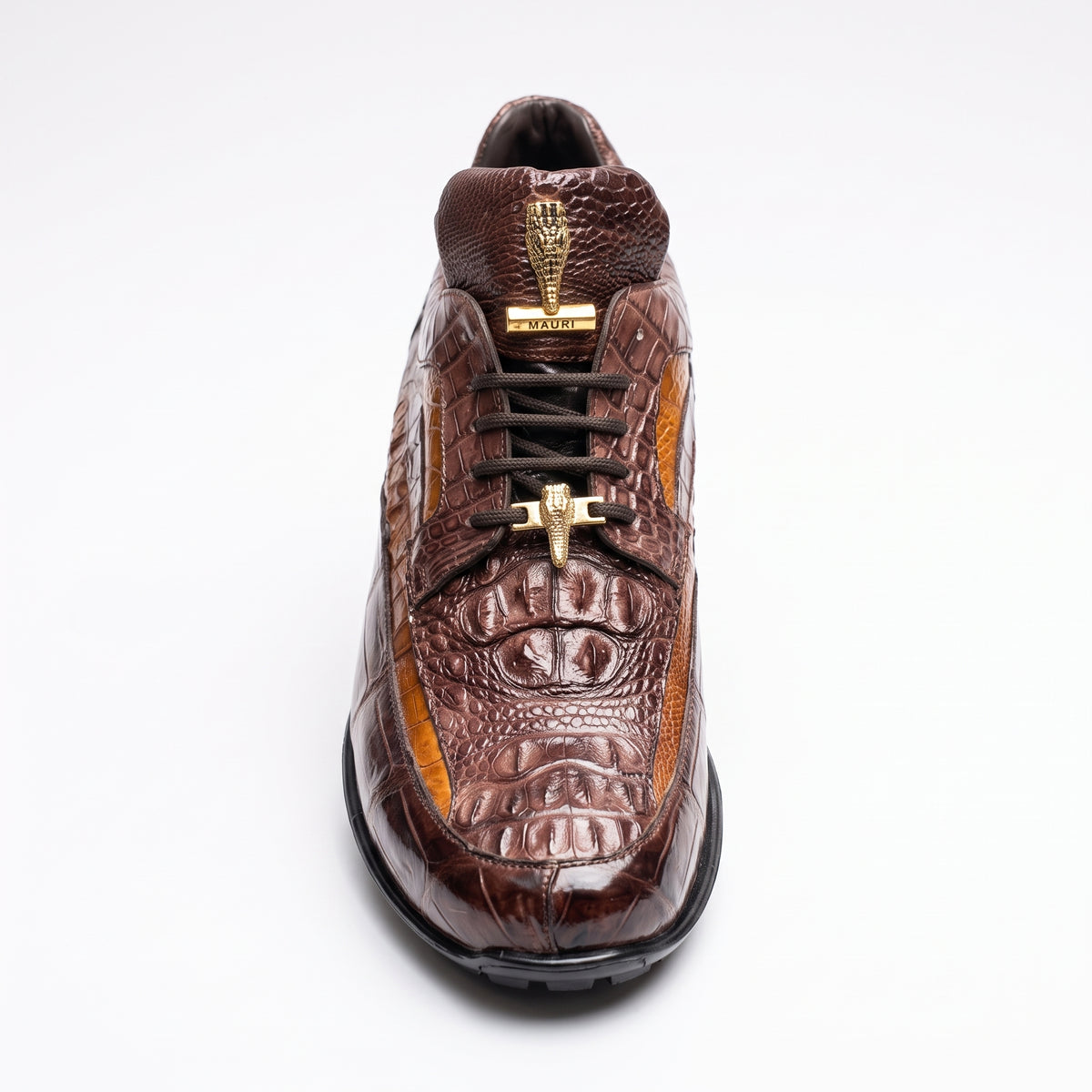 Mauri 8453 Cognac / Sp Rust Hornback Baby Croc / Ostrich Leg Sneakers