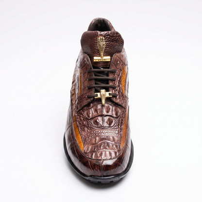 Mauri 8453 Cognac / Sp Rust Hornback Baby Croc / Ostrich Leg Sneakers