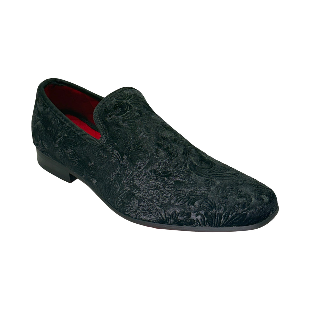 La Milano Broderick black velvet loafers