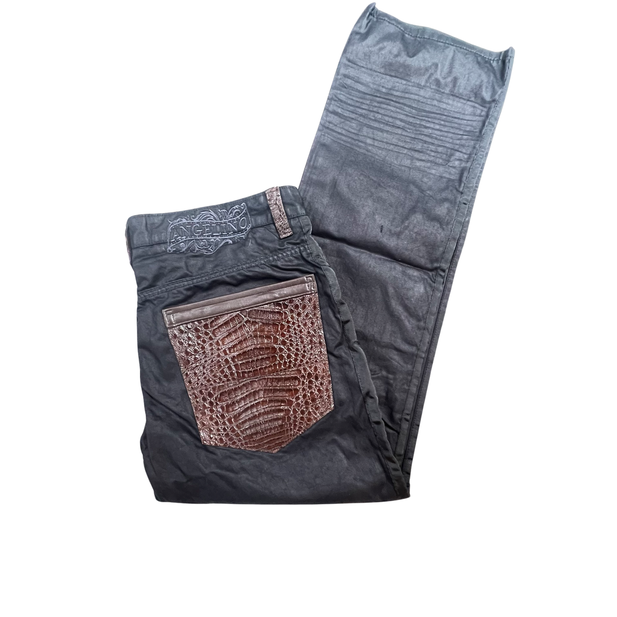 Kashani x Angelino Jeans w/ Brown Alligator Pockets - Dudes Boutique