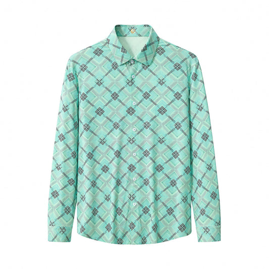 Geometric Seamless Shirt – El Baron PISTACHIO