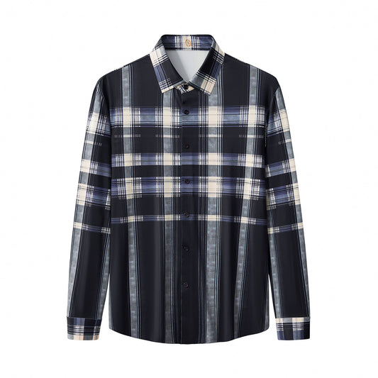 Heritage Plaid Stretch Woven Shirt-El Baron NAVY