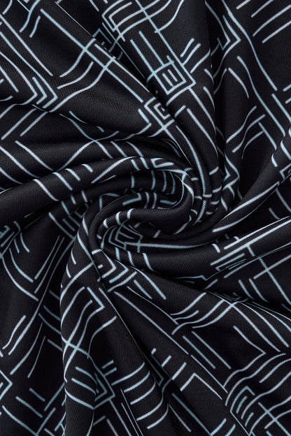 Seamless Geo Print Shirt – El Baron BLACK
