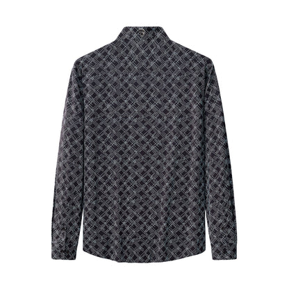 Seamless Geo Print Shirt – El Baron BLACK