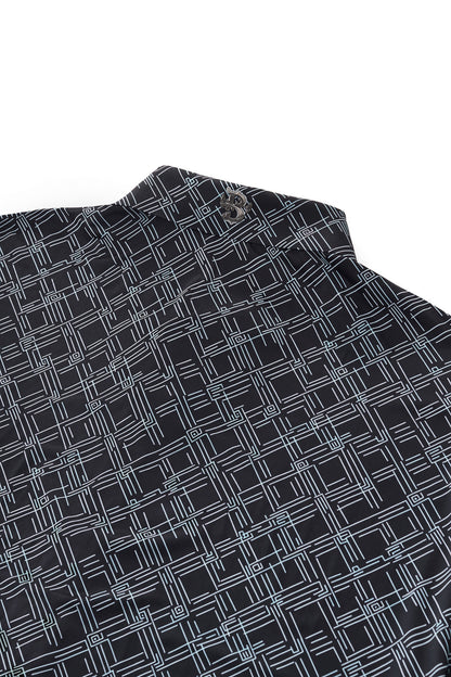 Seamless Geo Print Shirt – El Baron BLACK