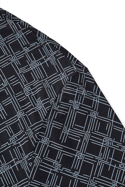 Seamless Geo Print Shirt – El Baron BLACK