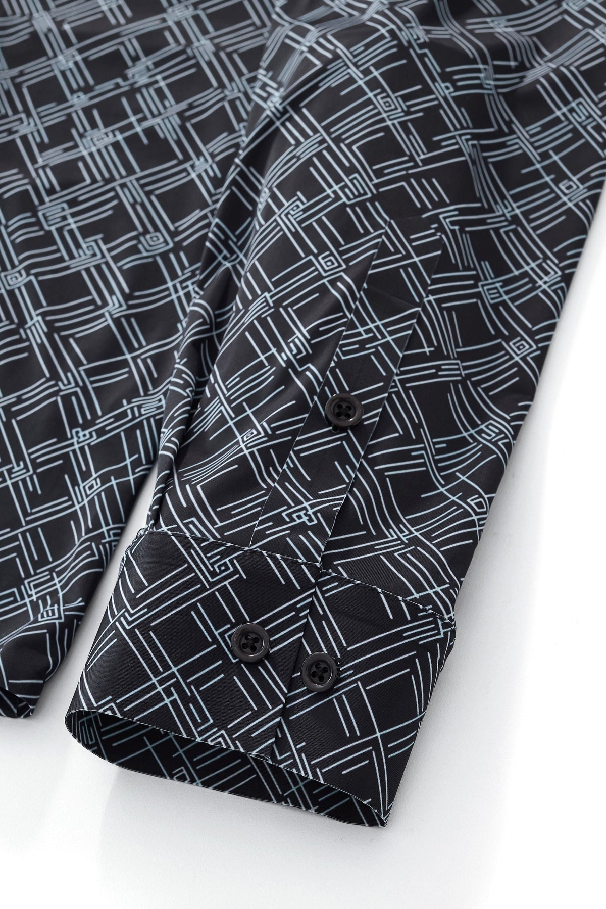 Seamless Geo Print Shirt – El Baron BLACK
