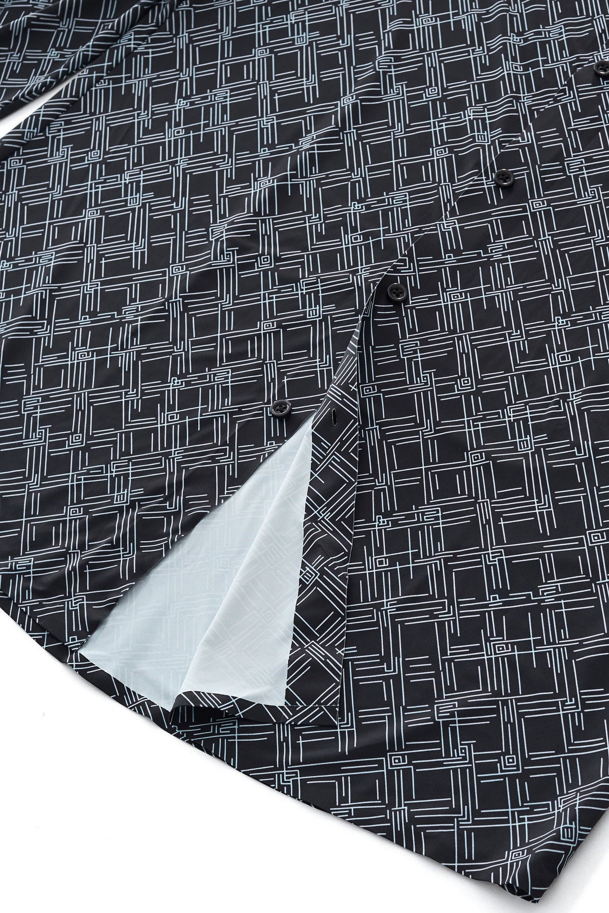 Seamless Geo Print Shirt – El Baron BLACK