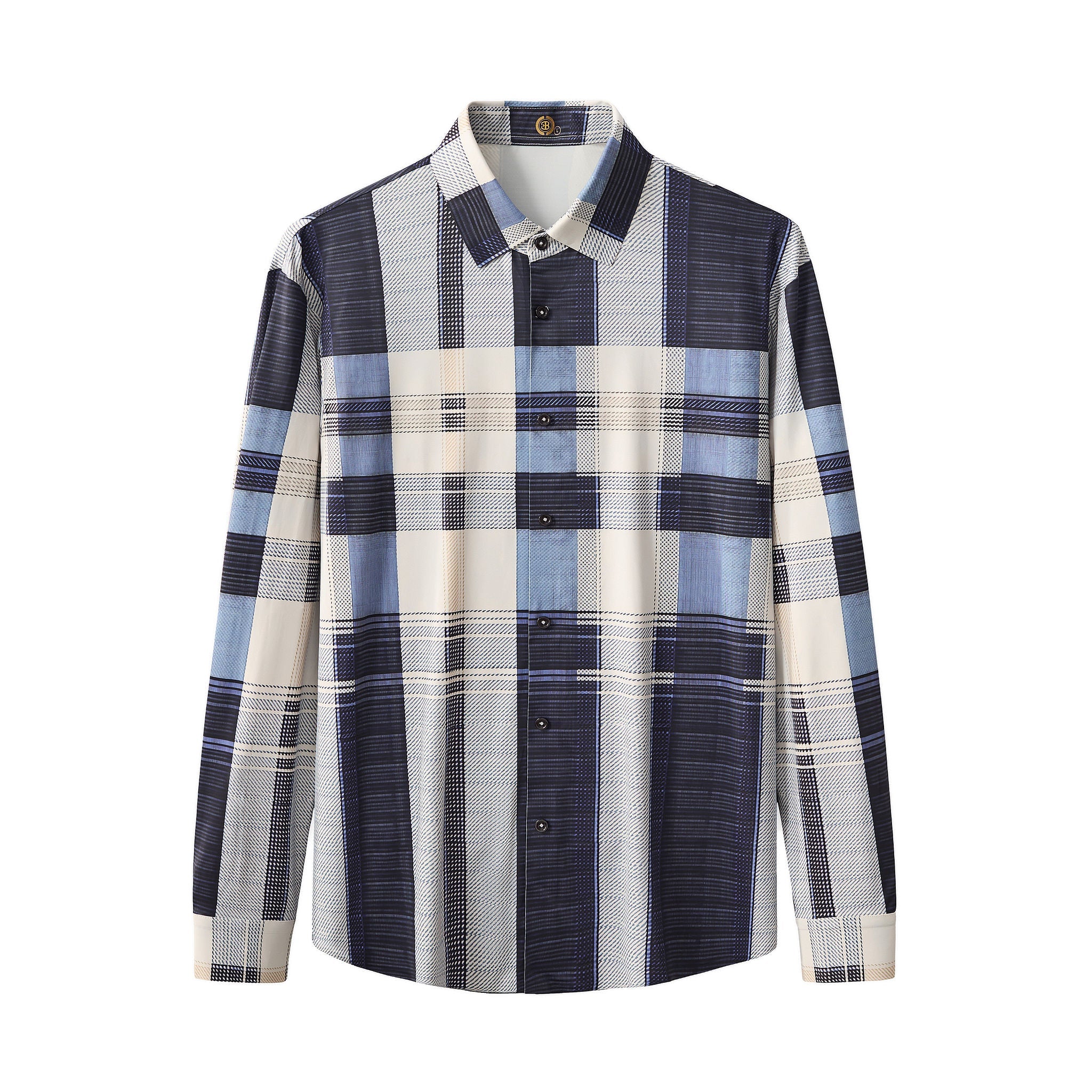 Seamless Plaid Stripe Shirt – El Baron BLUE