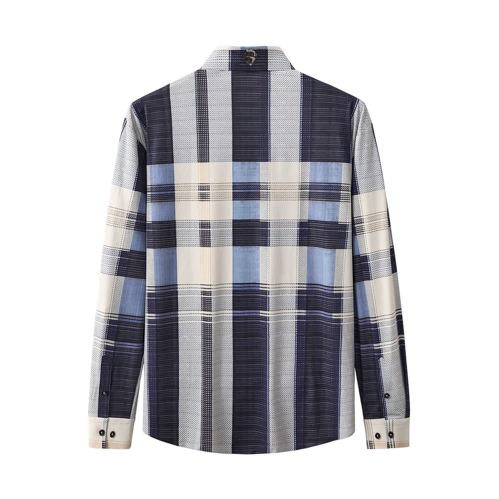 Seamless Plaid Stripe Shirt – El Baron BLUE