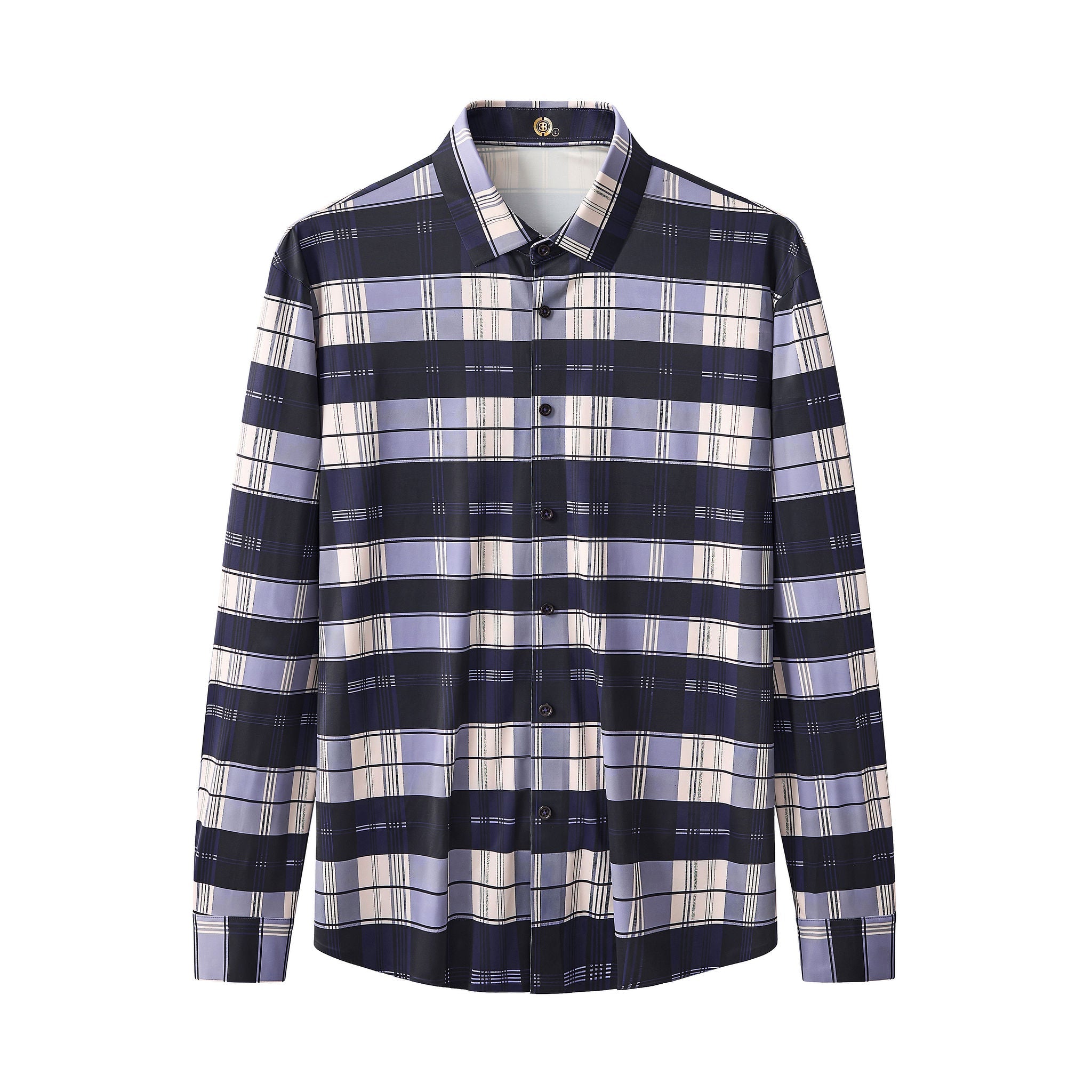 Seamless Classic Plaid Shirt – El Baron NAVY