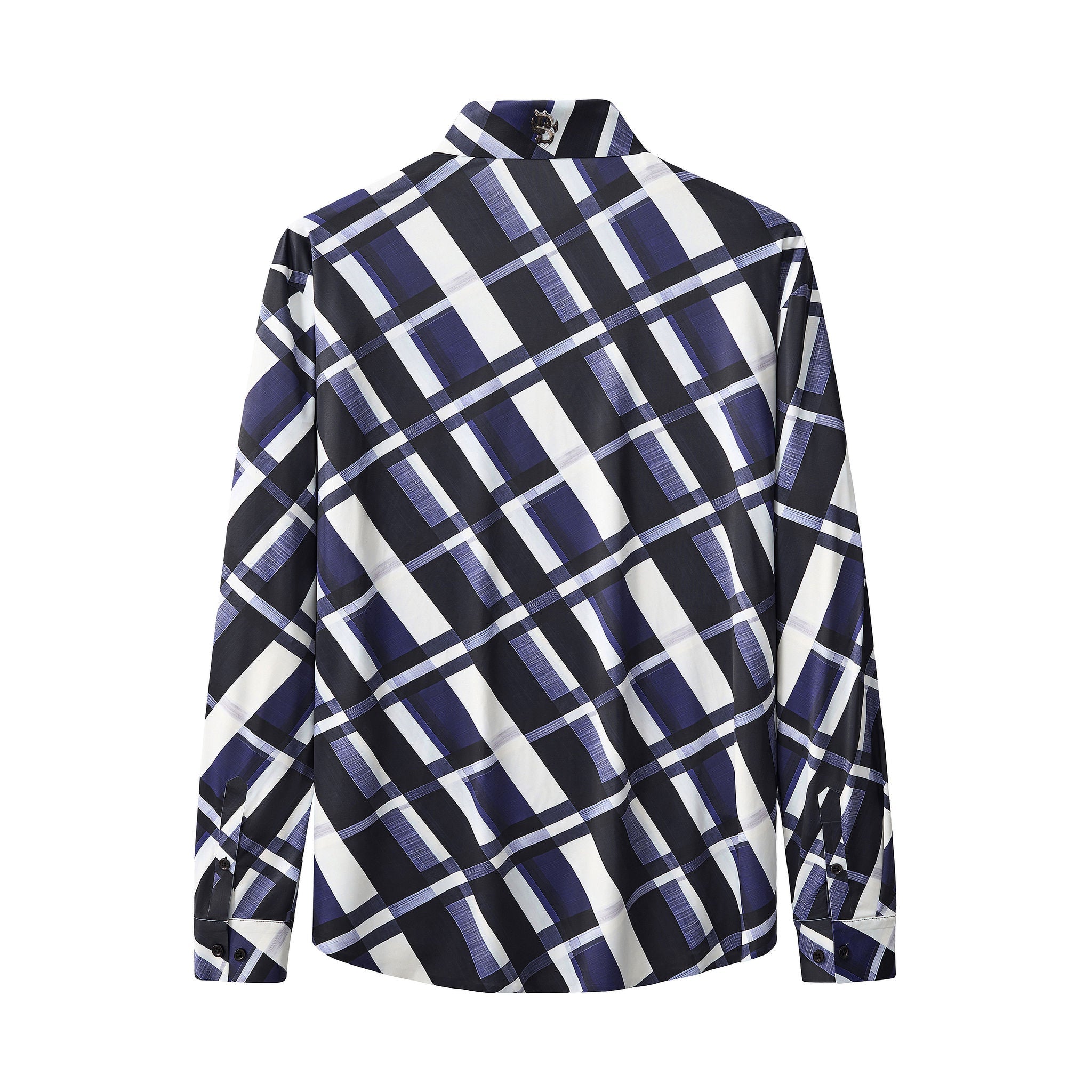 Seamless Bold Plaid Shirt – El Baron BLUE