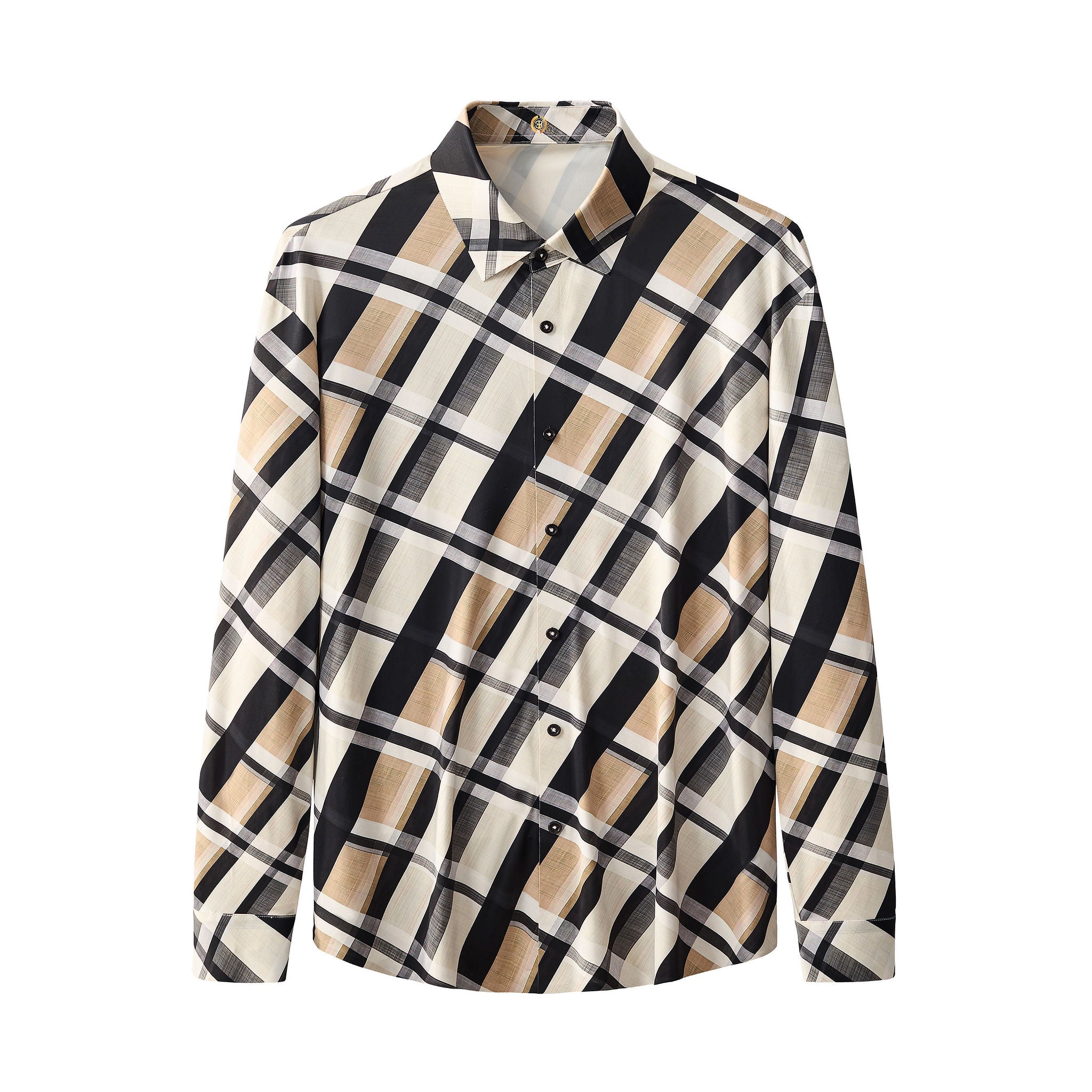 Seamless Bold Plaid Shirt – El Baron KHAKI