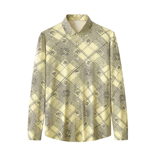 Seamless Rose Plaid Shirt – El Baron BUTTERMILK